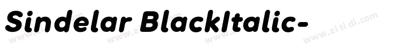 Sindelar BlackItalic字体转换